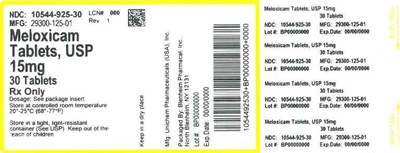 Meloxicam Tablets Usp 15 mg (Label Meloxicam Tabs 15mg  Bpi(10544 925 30) Unichem(29300 125 01) Rev1)